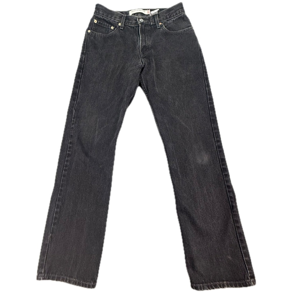 Levis 505 Jeans Mens 30x32 Black Regular Fit‎ Straight Leg Cotton Denim Y2K
